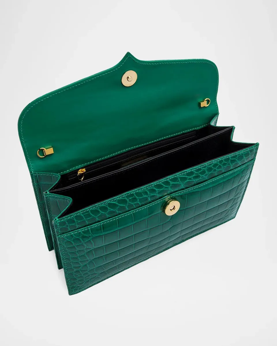 Lana Marks Capri Alligator Leather Clutch Bag | Thumbnail 3