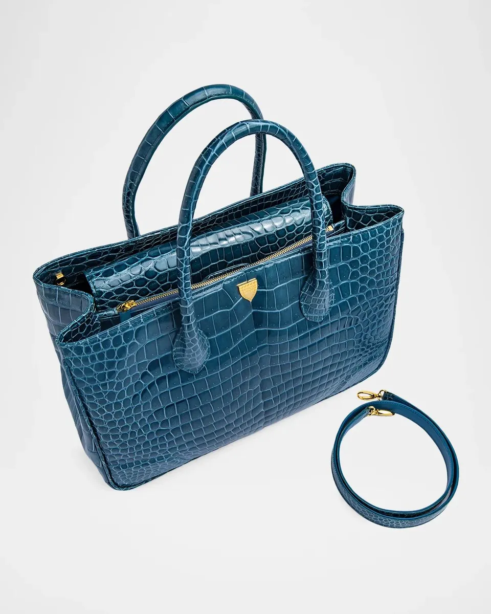 Lana Marks Architectural Alligator Leather Tote Bag | Thumbnail 3 Lana Marks Architectural Alligator Leather Tote Bag | Thumbnail 3