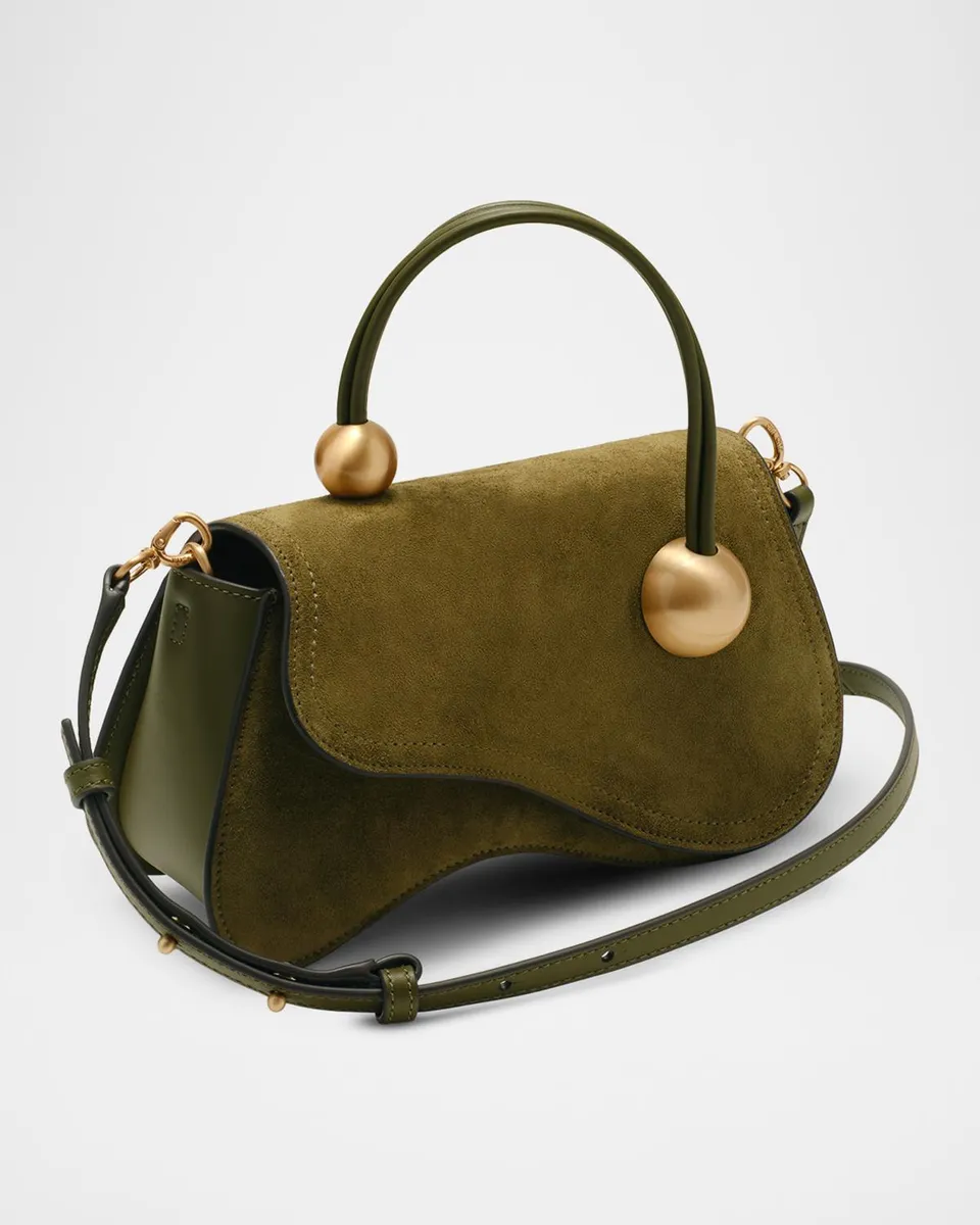 Cult Gaia Kazia Beaded Suede Top-Handle Bag | Thumbnail 2 Cult Gaia Kazia Beaded Suede Top-Handle Bag | Thumbnail 2