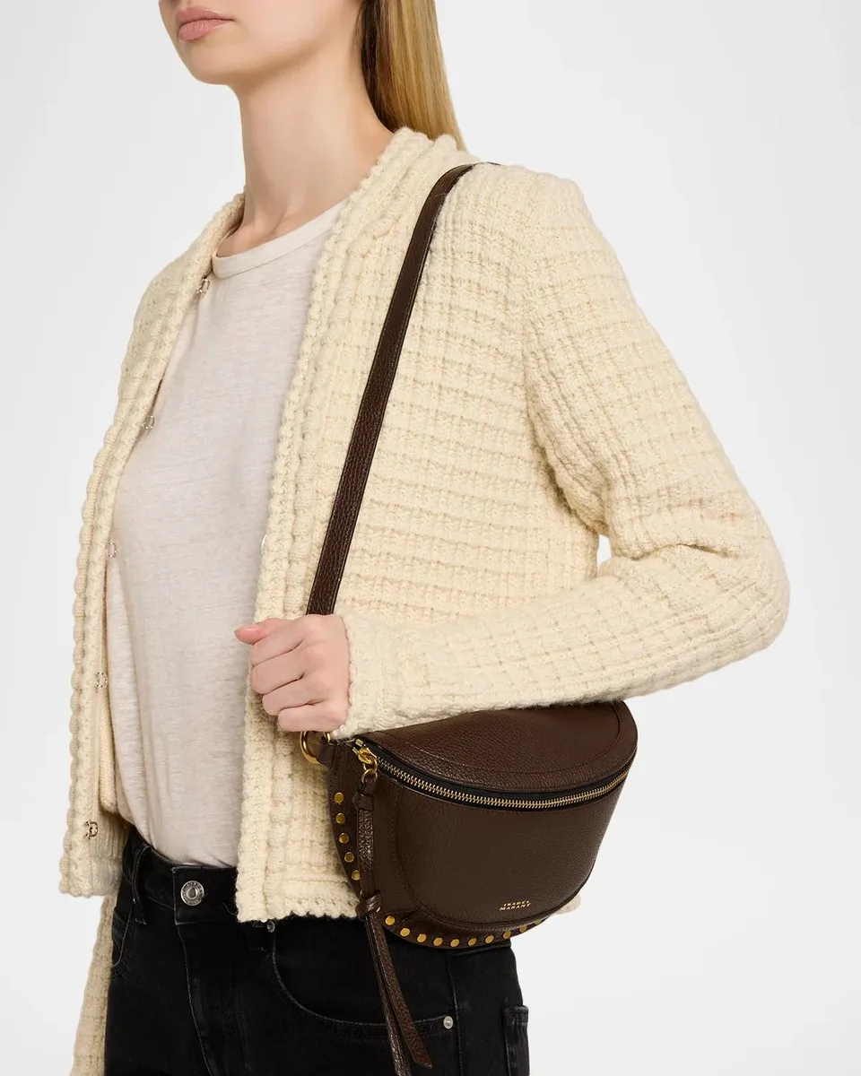 Isabel Marant Skano Studded Grain Leather Shoulder Bag | Thumbnail 2