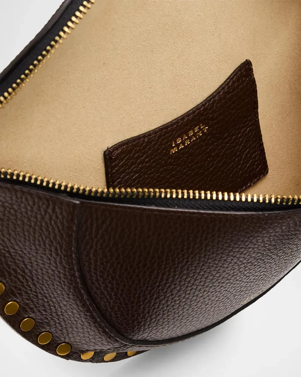 Isabel Marant Skano Studded Grain Leather Shoulder Bag | Thumbnail 4