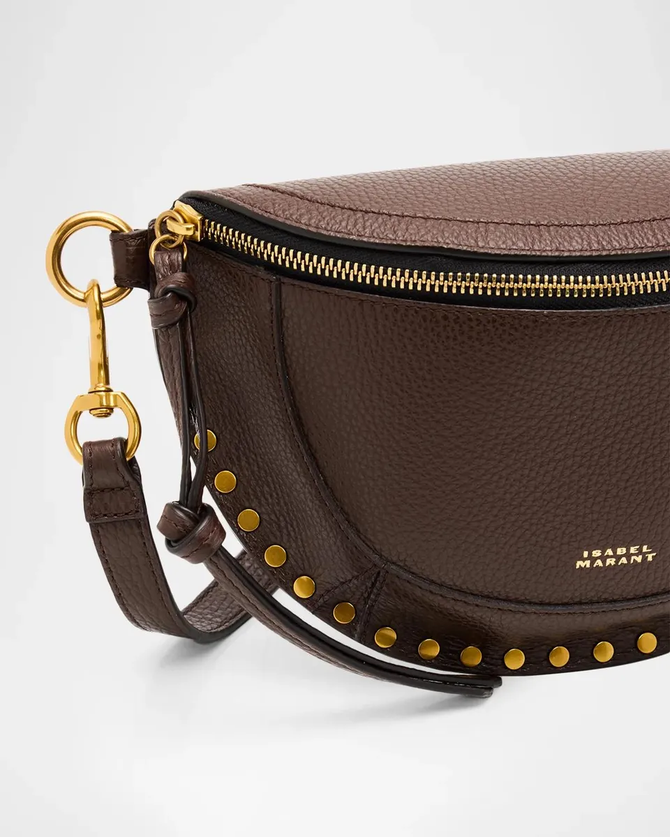 Isabel Marant Skano Studded Grain Leather Shoulder Bag | Thumbnail 6