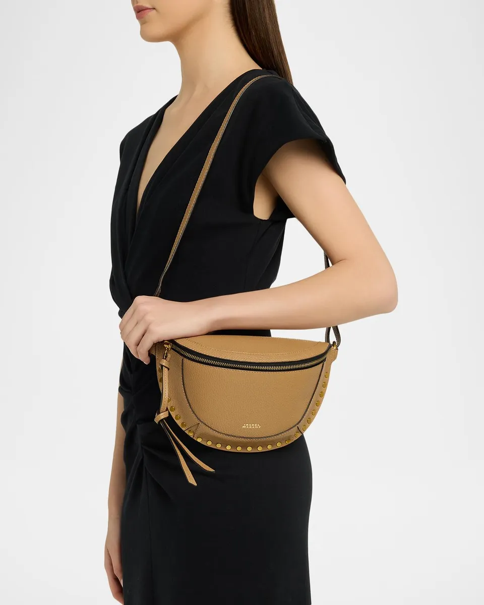 Isabel Marant Skano Studded Grain Leather Shoulder Bag | Thumbnail 2