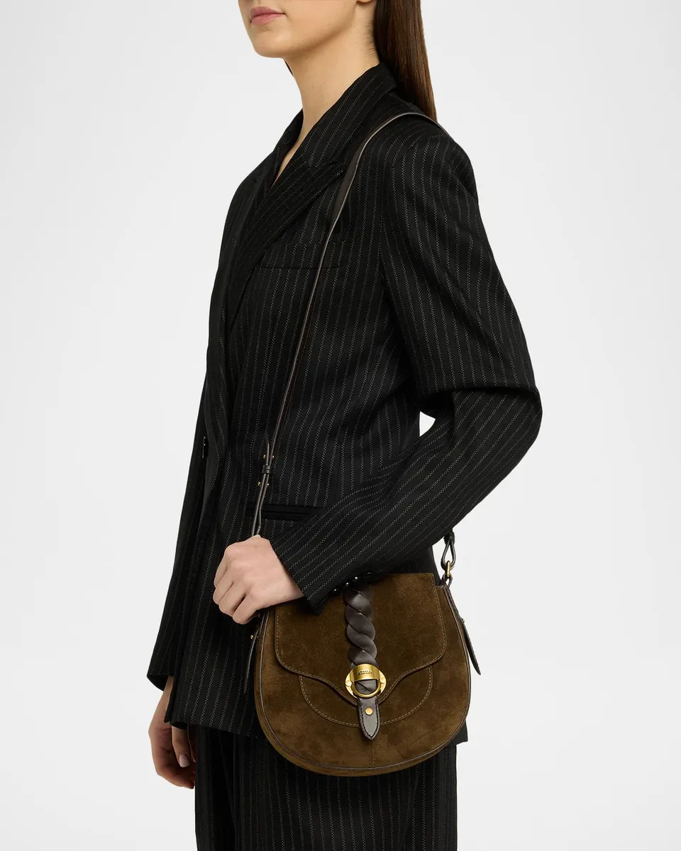 Isabel Marant Altay Small Suede Saddle Crossbody Bag | Thumbnail 2 Isabel Marant Altay Small Suede Saddle Crossbody Bag | Thumbnail 2