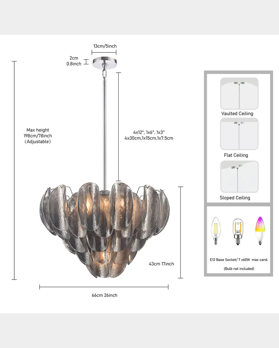Arabela Lighting Chateau 26" 7-Light Chandelier | Thumbnail 7 Arabela Lighting Chateau 26" 7-Light Chandelier | Thumbnail 7