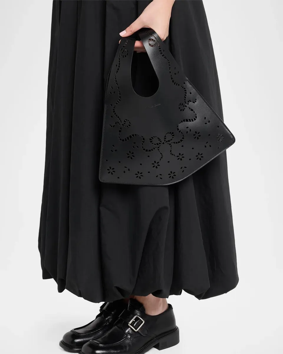 Simone Rocha Mini Laser-Cut Shopper Tote Bag | Thumbnail 2 Simone Rocha Mini Laser-Cut Shopper Tote Bag | Thumbnail 2