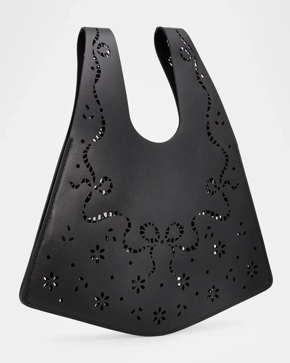 Simone Rocha Mini Laser-Cut Shopper Tote Bag | Thumbnail 3 Simone Rocha Mini Laser-Cut Shopper Tote Bag | Thumbnail 3