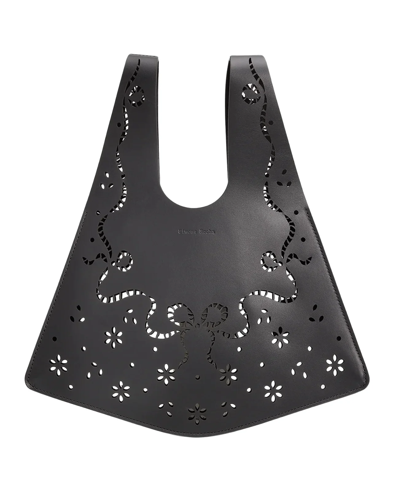 Simone Rocha Mini Laser-Cut Shopper Tote Bag