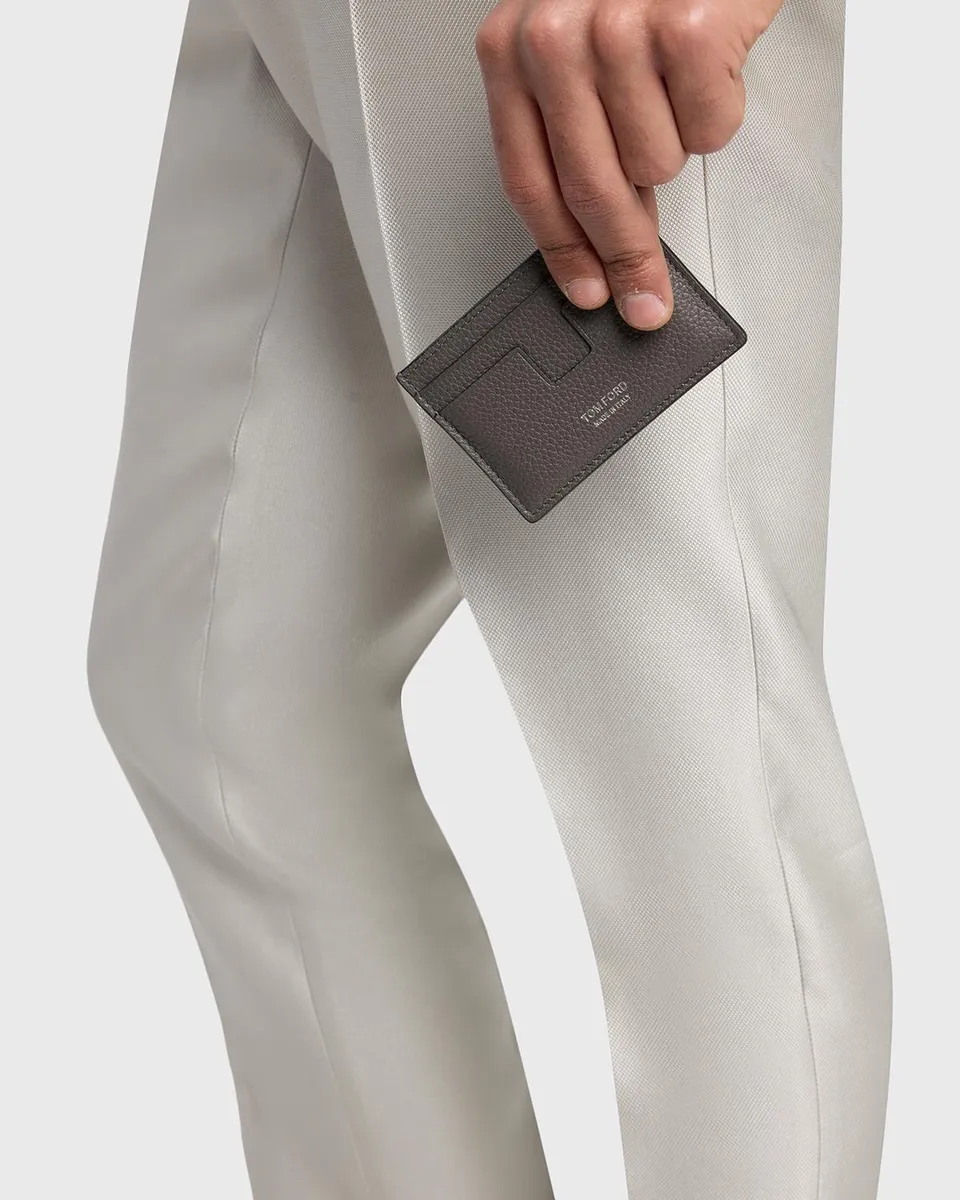 Tom Ford Men's T Line Soft Grain Leather Card Holder | Thumbnail 2 Tom Ford Men's T Line Soft Grain Leather Card Holder | Thumbnail 2