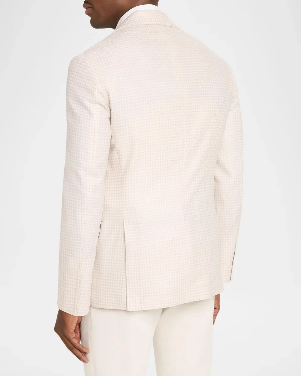 Brunello Cucinelli Men's Wool-Cashmere Houndstooth Suit Jacket | Thumbnail 3 Brunello Cucinelli Men's Wool-Cashmere Houndstooth Suit Jacket | Thumbnail 3