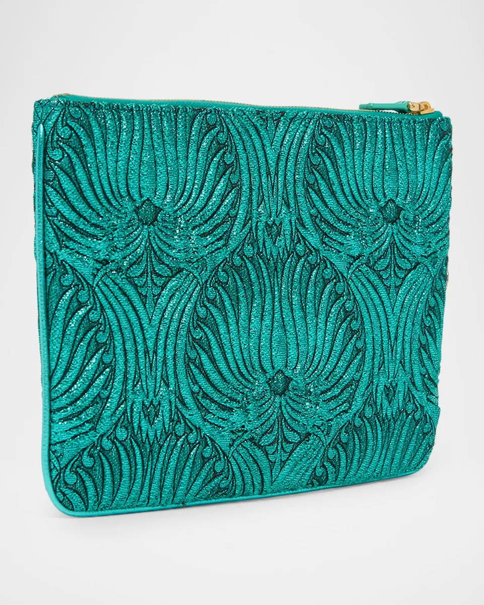 Valentino Garavani Metallic VLogo Clutch Bag | Thumbnail 3