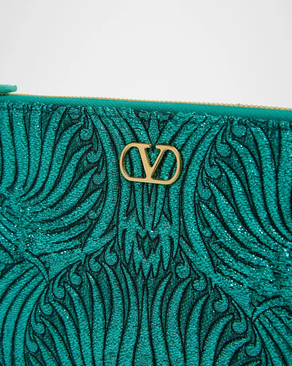 Valentino Garavani Metallic VLogo Clutch Bag | Thumbnail 6