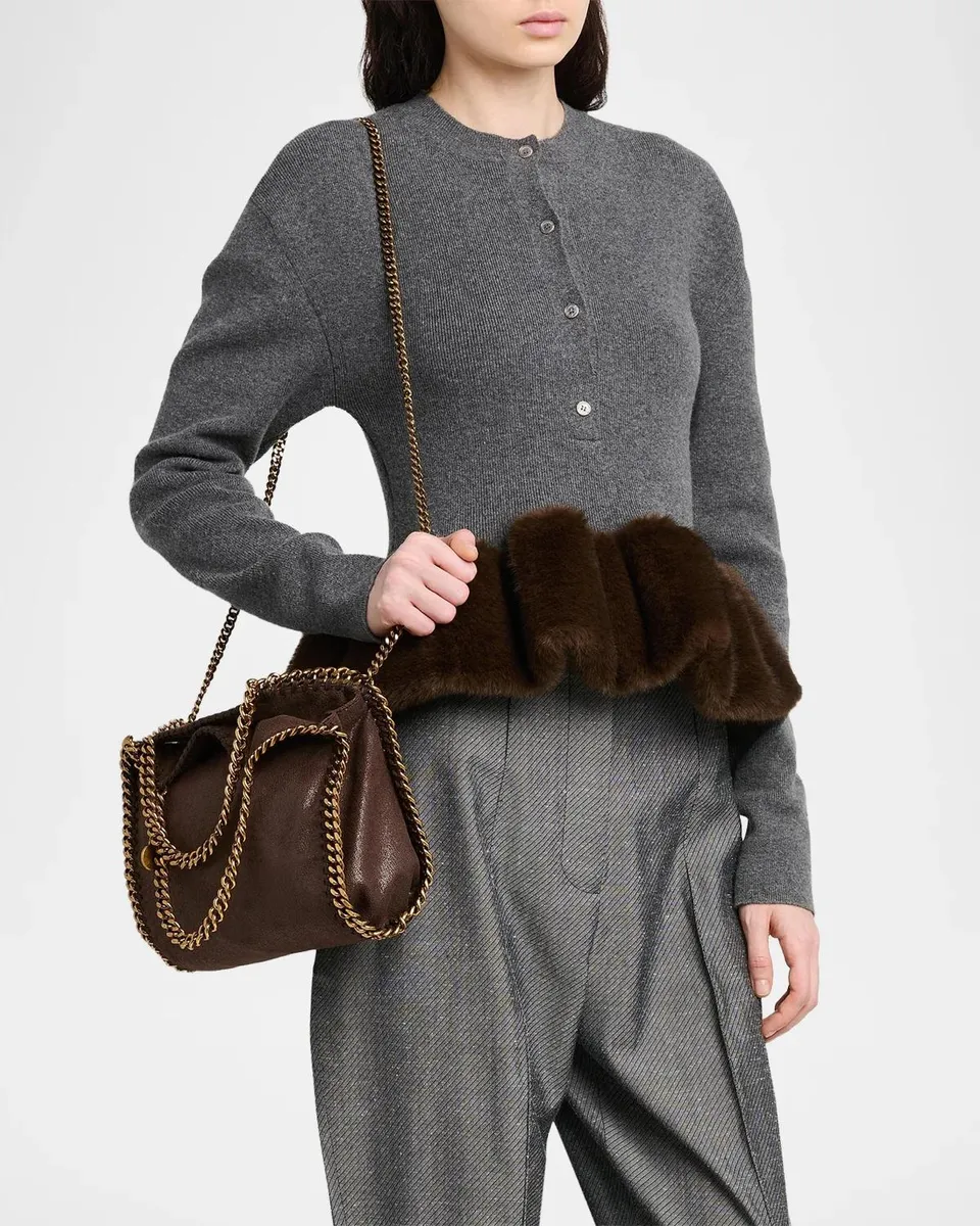Stella McCartney Falabella Mini Shaggy Deer Tote Bag | Thumbnail 2 Stella McCartney Falabella Mini Shaggy Deer Tote Bag | Thumbnail 2