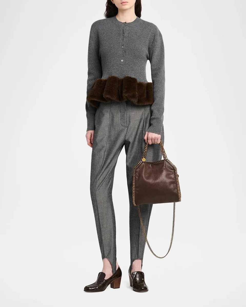Stella McCartney Falabella Mini Shaggy Deer Tote Bag | Thumbnail 5 Stella McCartney Falabella Mini Shaggy Deer Tote Bag | Thumbnail 5