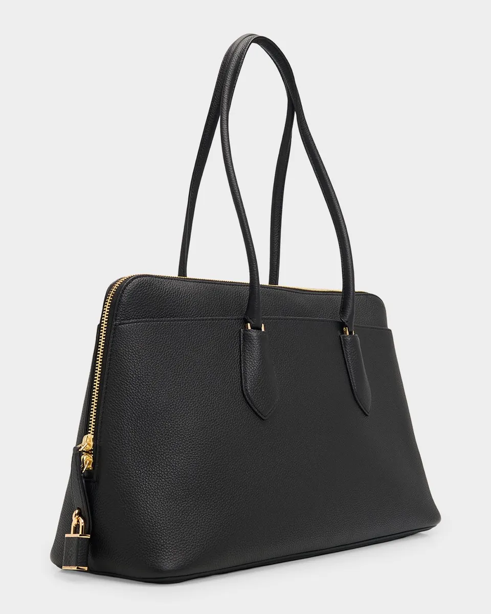 Tory Burch Lock Pebbled Leather Satchel | Thumbnail 3