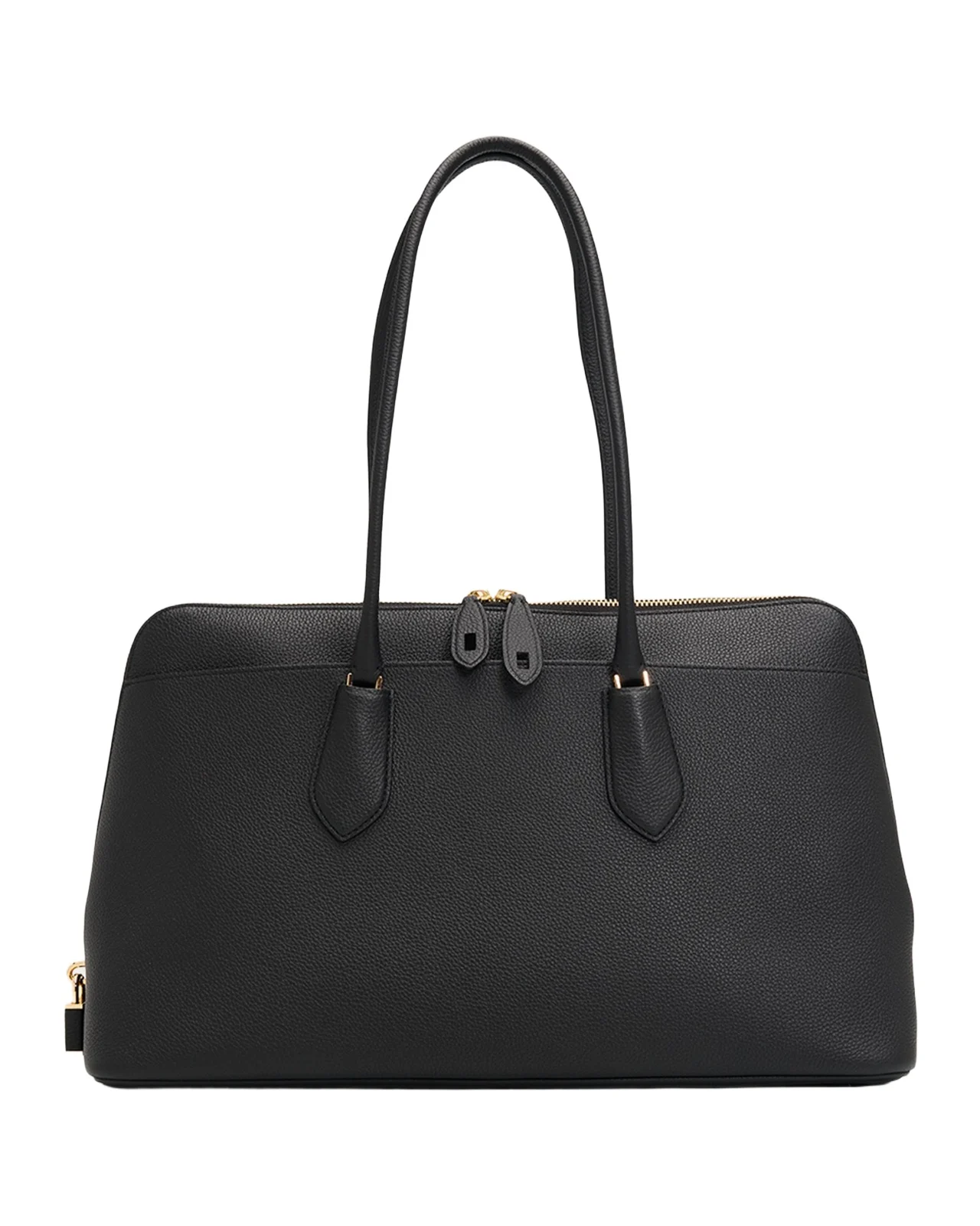 Tory Burch Lock Pebbled Leather Satchel
