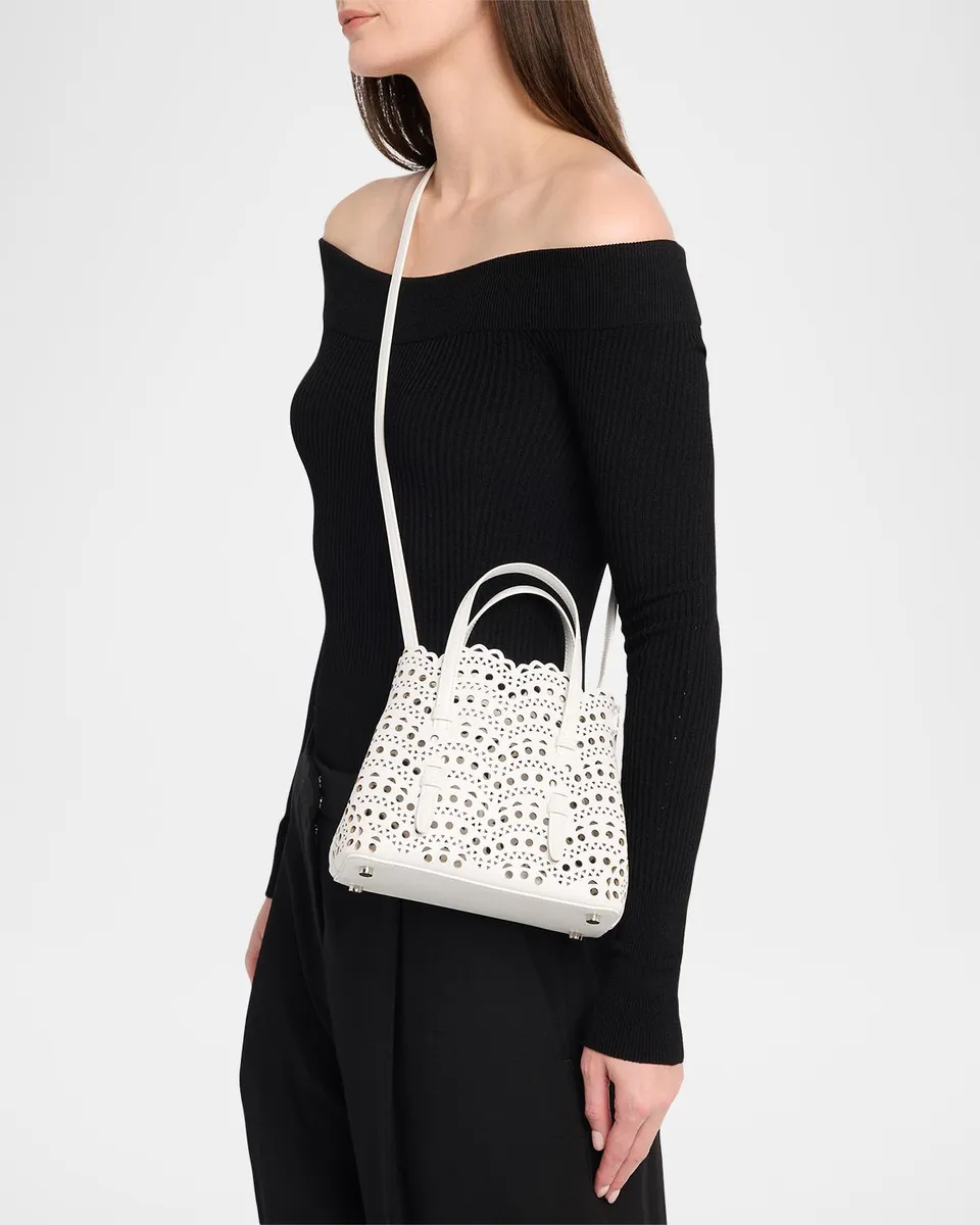 Alaïa Mina 20 Small Perforated Leather Tote Bag | Thumbnail 2 Alaïa Mina 20 Small Perforated Leather Tote Bag | Thumbnail 2