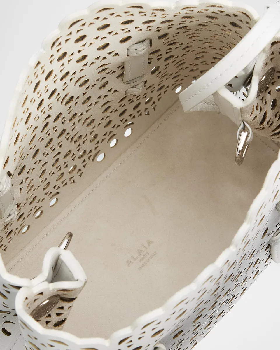 Alaïa Mina 20 Small Perforated Leather Tote Bag | Thumbnail 6 Alaïa Mina 20 Small Perforated Leather Tote Bag | Thumbnail 6