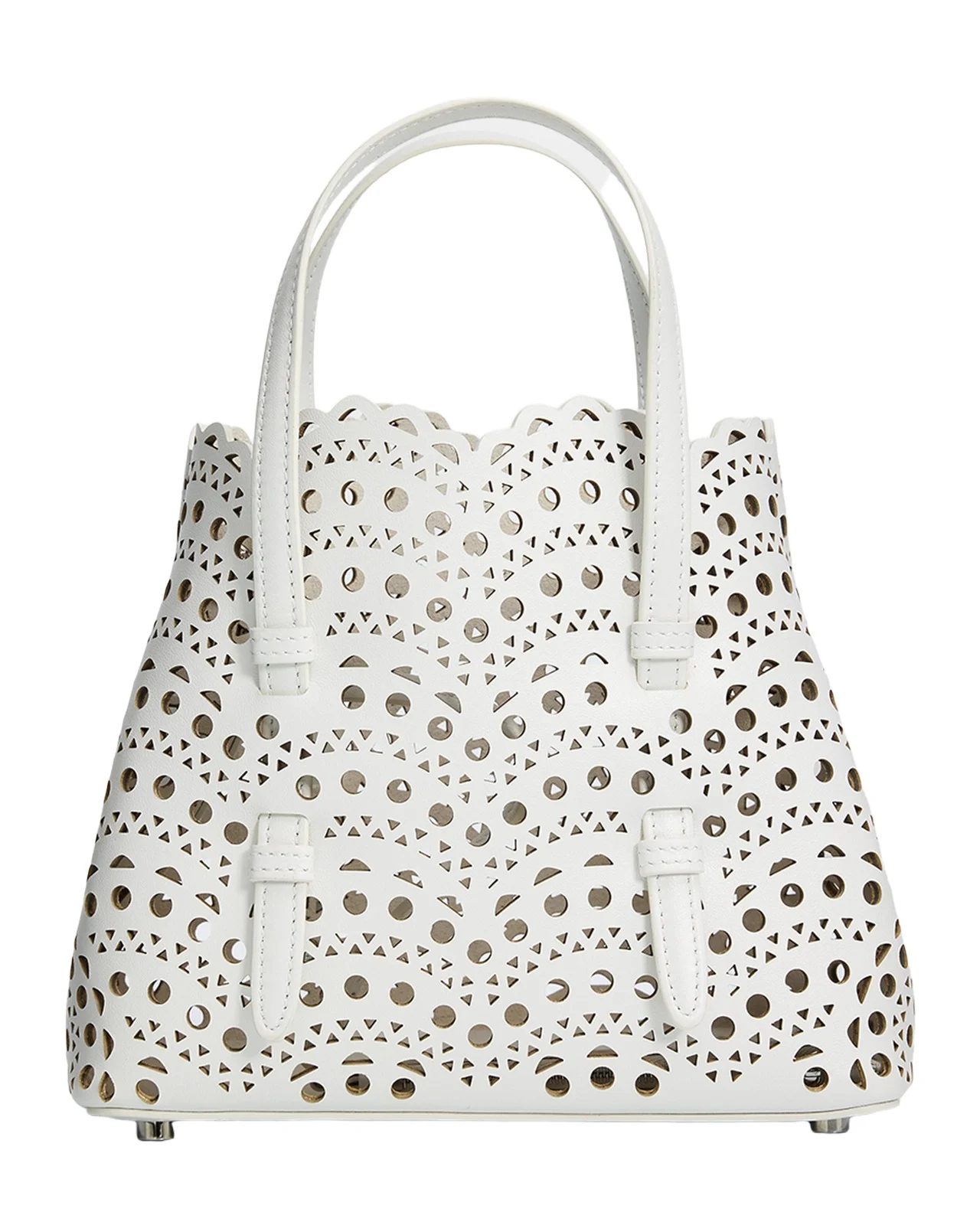 Alaïa Mina 20 Small Perforated Leather Tote Bag