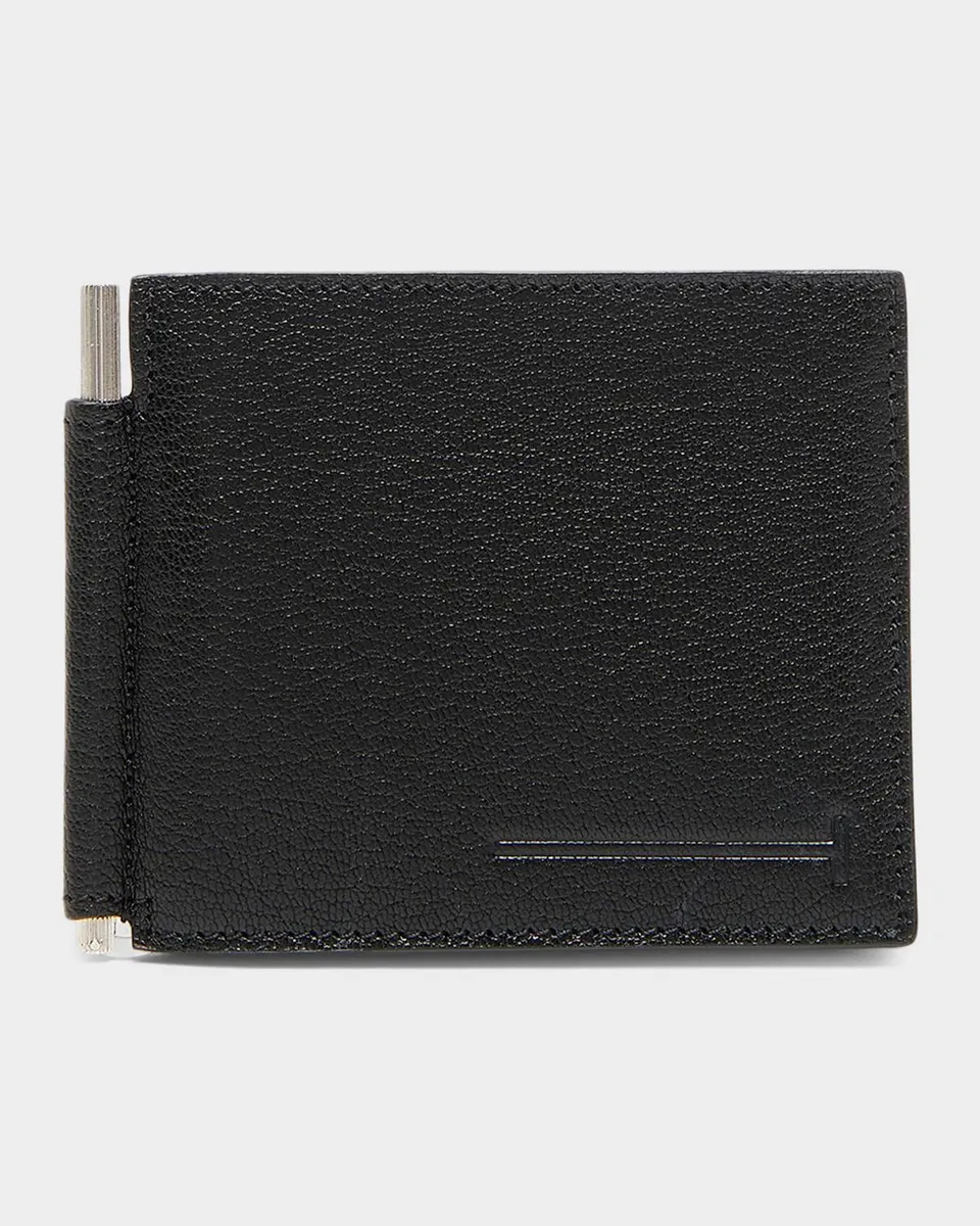 Tom Ford Men's T-Line Money Clip Leather Wallet | Thumbnail 2 Tom Ford Men's T-Line Money Clip Leather Wallet | Thumbnail 2