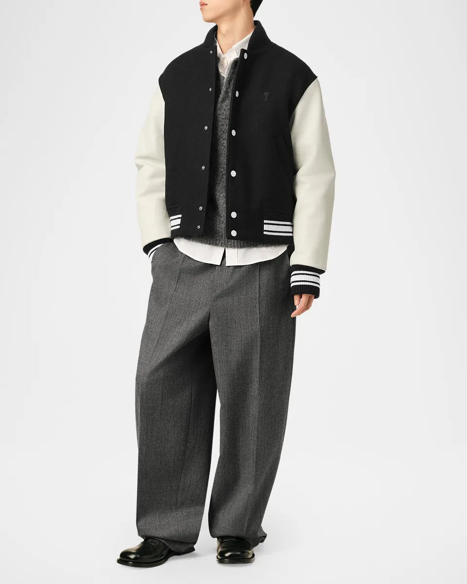 AMI PARIS Men's Padded Varsity Jacket | Thumbnail 2