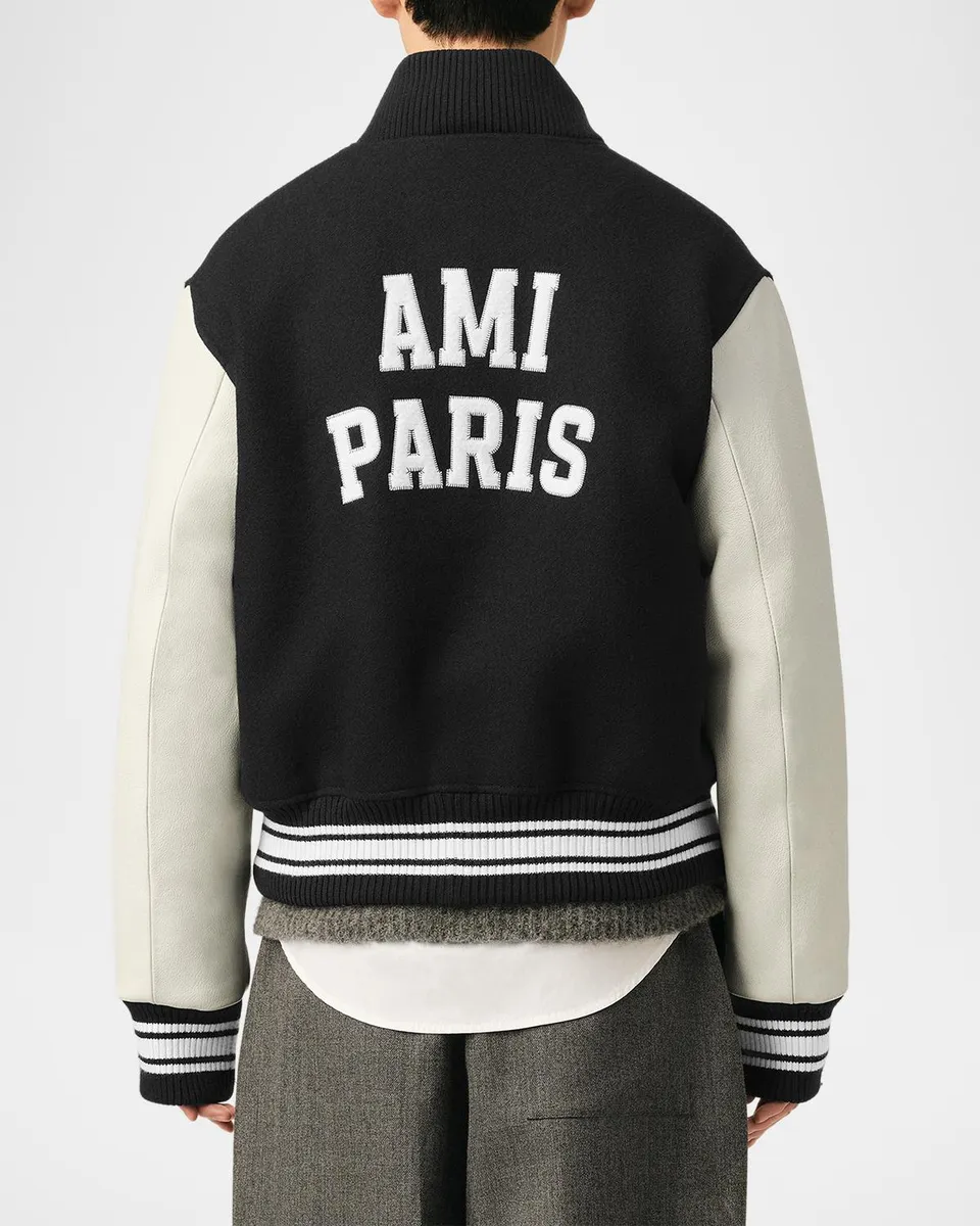AMI PARIS Men's Padded Varsity Jacket | Thumbnail 3