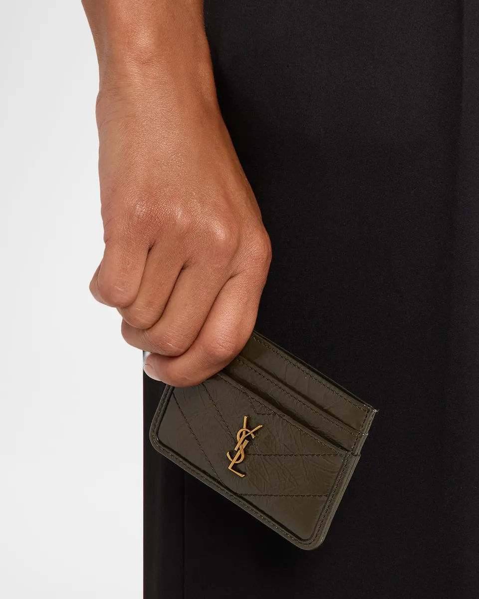 Saint Laurent YSL Quilted Leather Card Holder | Thumbnail 2