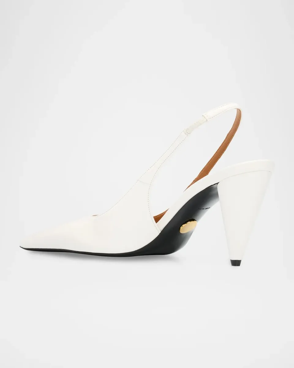 Stella McCartney 80mm Vegan Leather Slingback Pumps | Thumbnail 4