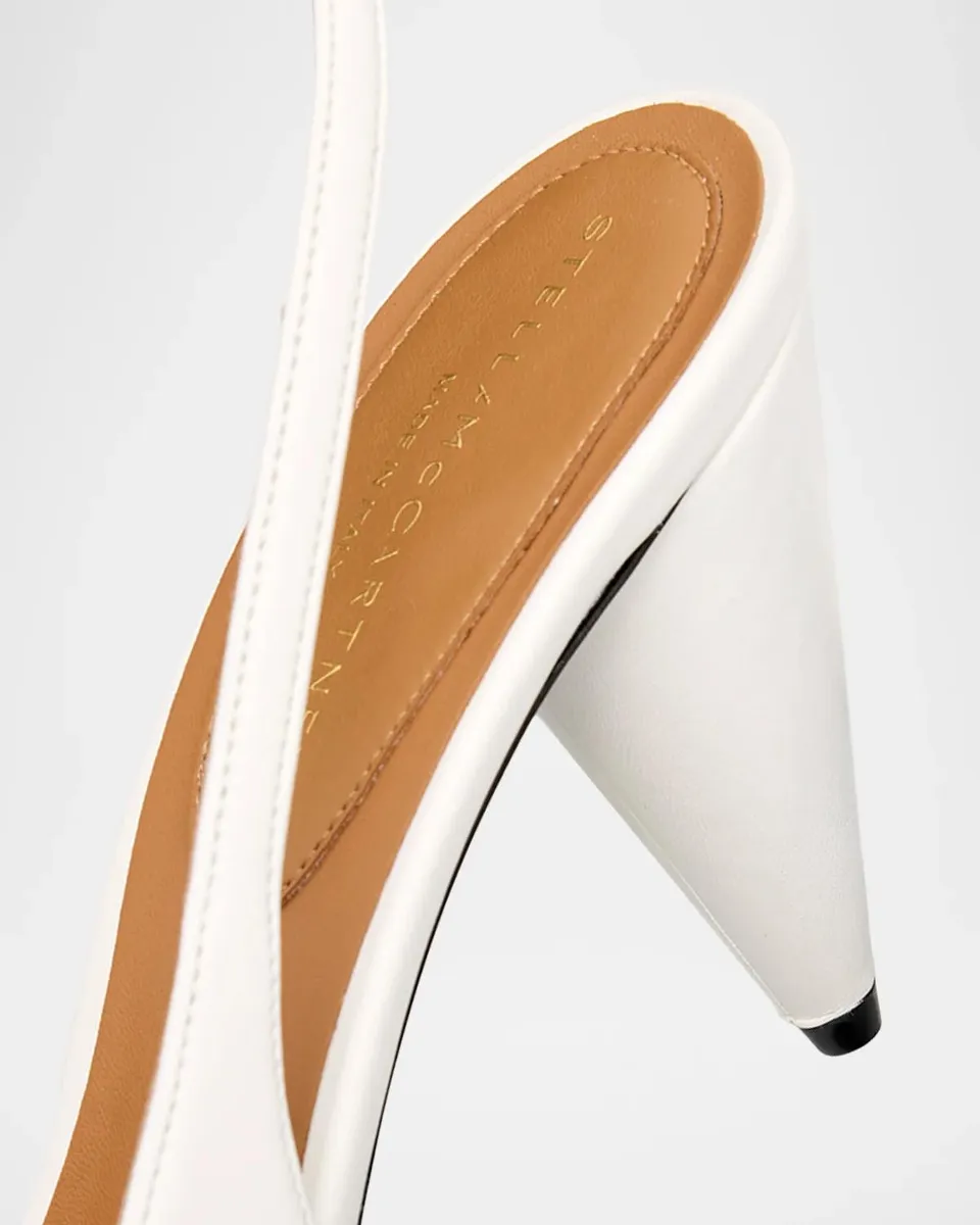 Stella McCartney 80mm Vegan Leather Slingback Pumps | Thumbnail 6