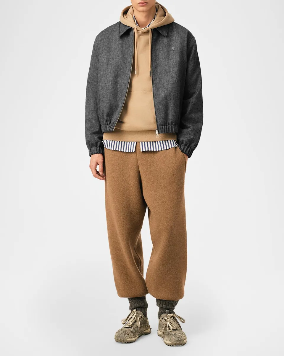AMI PARIS Men's Wool Full-Zip Blouson | Thumbnail 2 AMI PARIS Men's Wool Full-Zip Blouson | Thumbnail 2