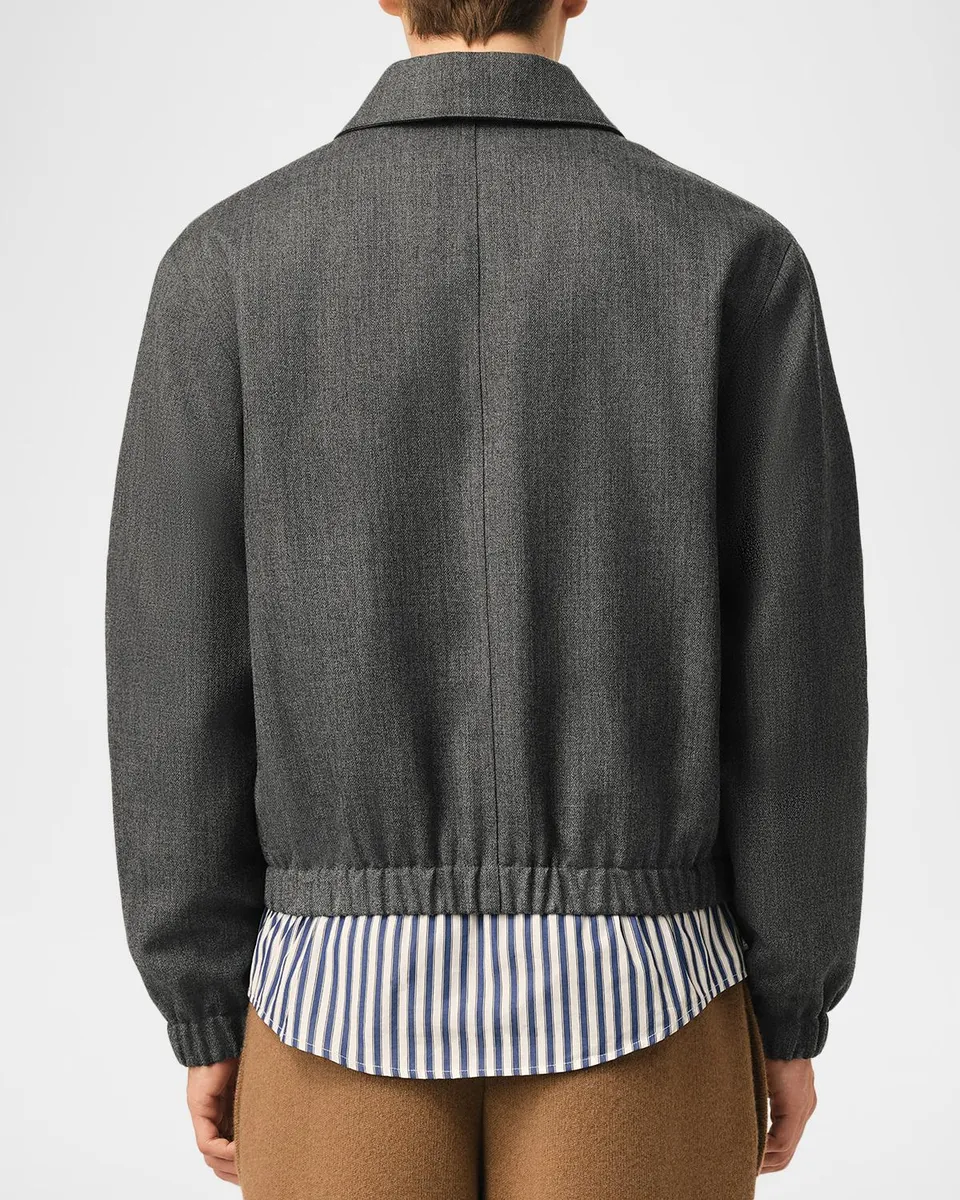 AMI PARIS Men's Wool Full-Zip Blouson | Thumbnail 3 AMI PARIS Men's Wool Full-Zip Blouson | Thumbnail 3