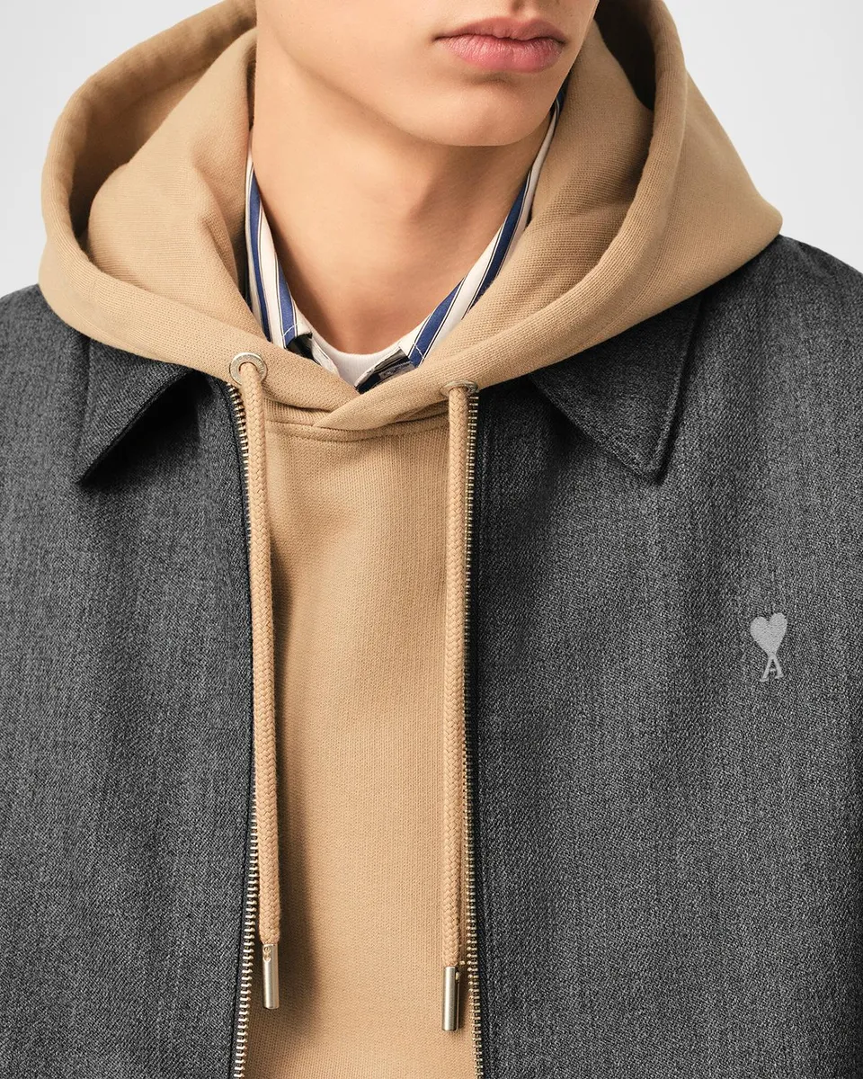 AMI PARIS Men's Wool Full-Zip Blouson | Thumbnail 5 AMI PARIS Men's Wool Full-Zip Blouson | Thumbnail 5