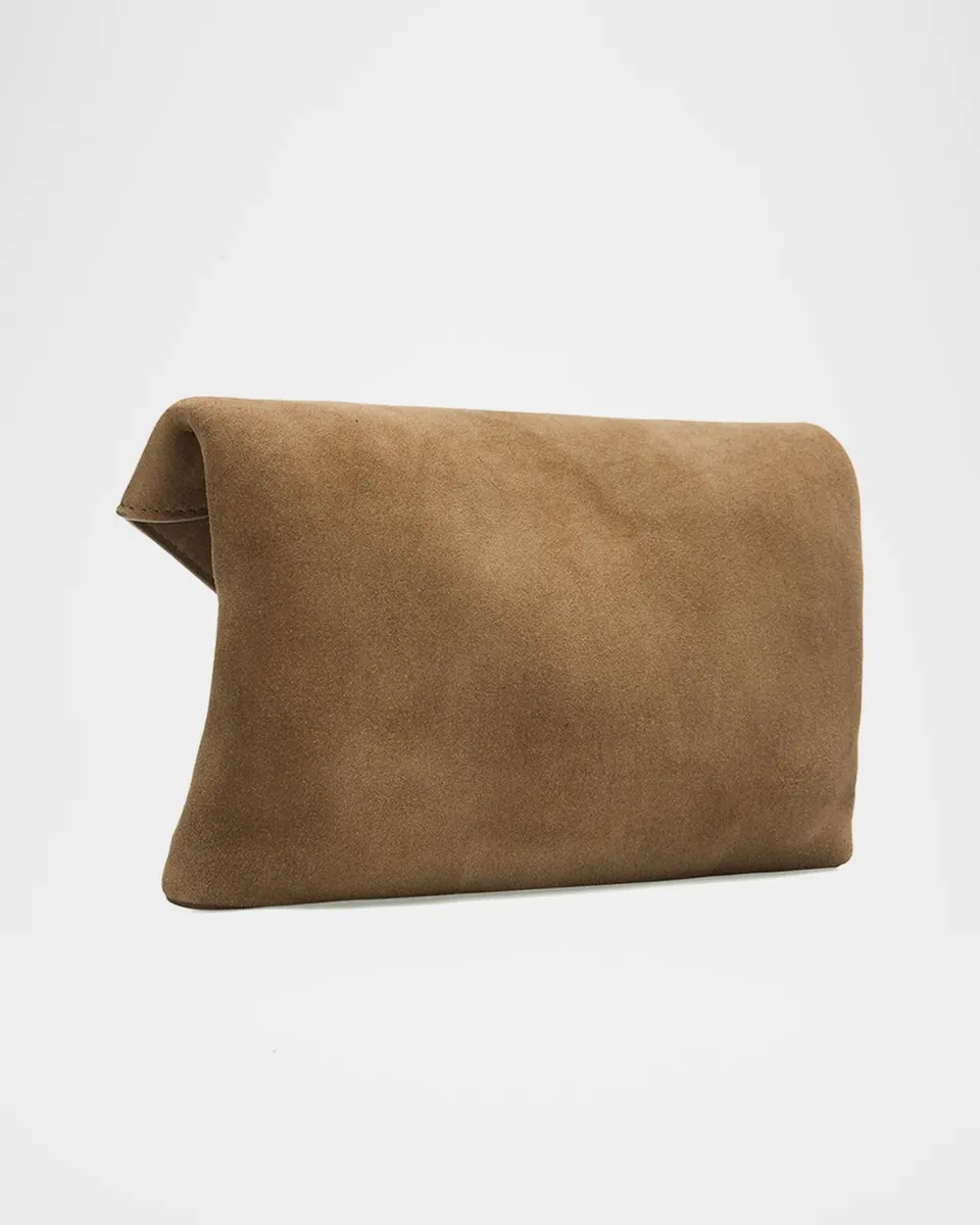 Saint Laurent Cassandre Large Suede Envelope Clutch Bag | Thumbnail 3 Saint Laurent Cassandre Large Suede Envelope Clutch Bag | Thumbnail 3