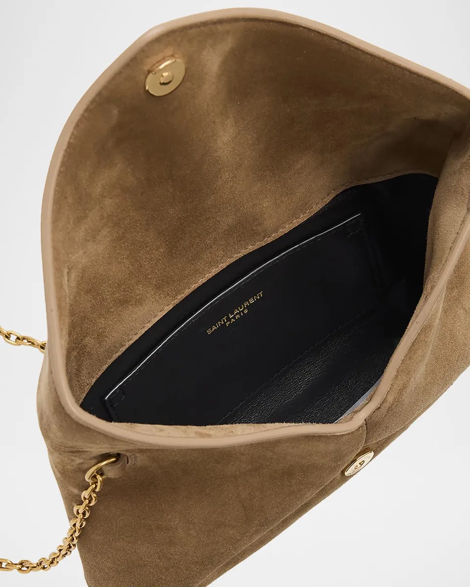 Saint Laurent Cassandre Large Suede Envelope Clutch Bag | Thumbnail 4 Saint Laurent Cassandre Large Suede Envelope Clutch Bag | Thumbnail 4