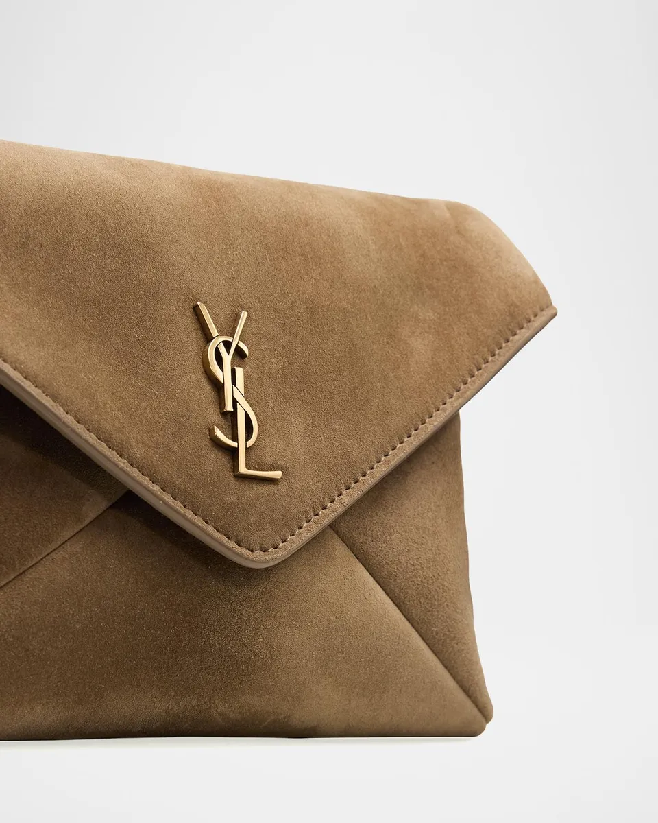 Saint Laurent Cassandre Large Suede Envelope Clutch Bag | Thumbnail 6 Saint Laurent Cassandre Large Suede Envelope Clutch Bag | Thumbnail 6