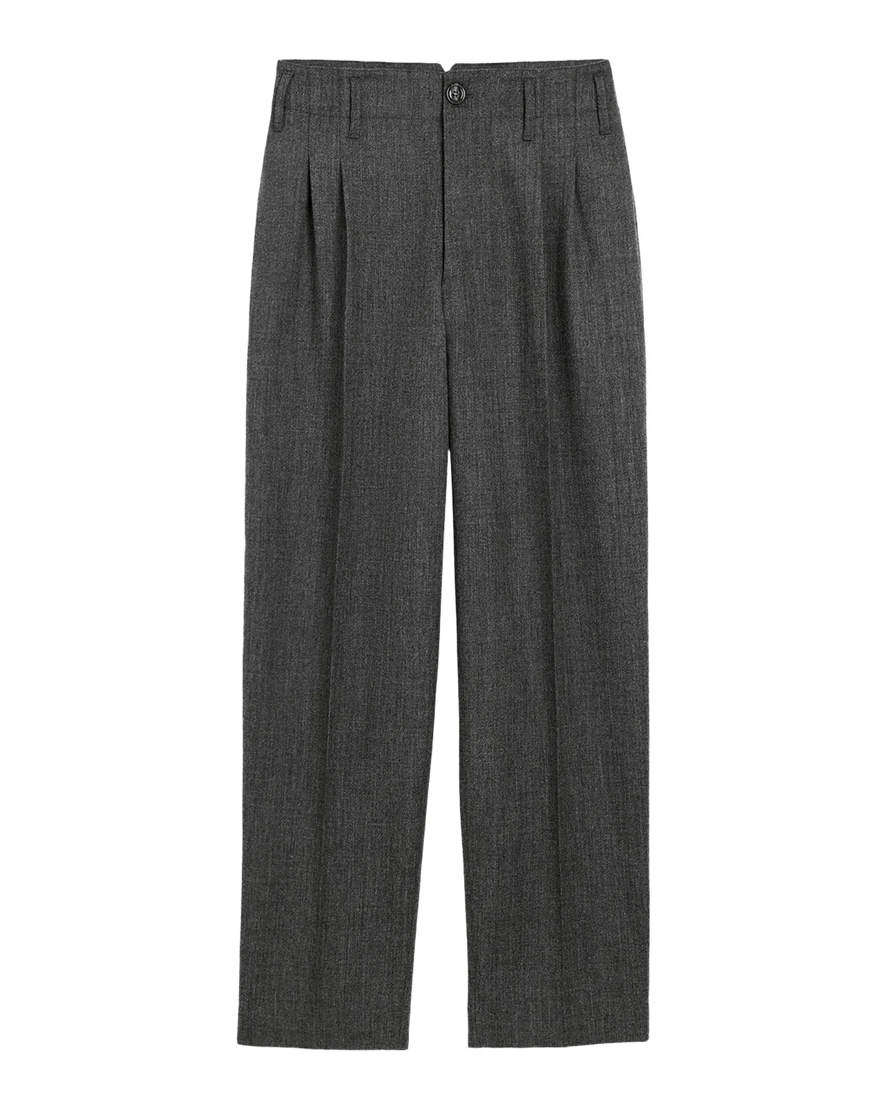 AMI PARIS Men's Zuit Wool Wide-Leg Double-Pleated Trousers