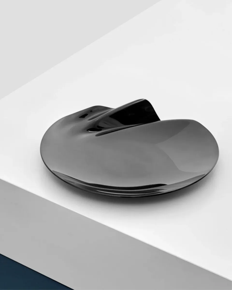 Zaha Hadid Design Serenity Stainless Steel Platter, Medium | Thumbnail 4 Zaha Hadid Design Serenity Stainless Steel Platter, Medium | Thumbnail 4