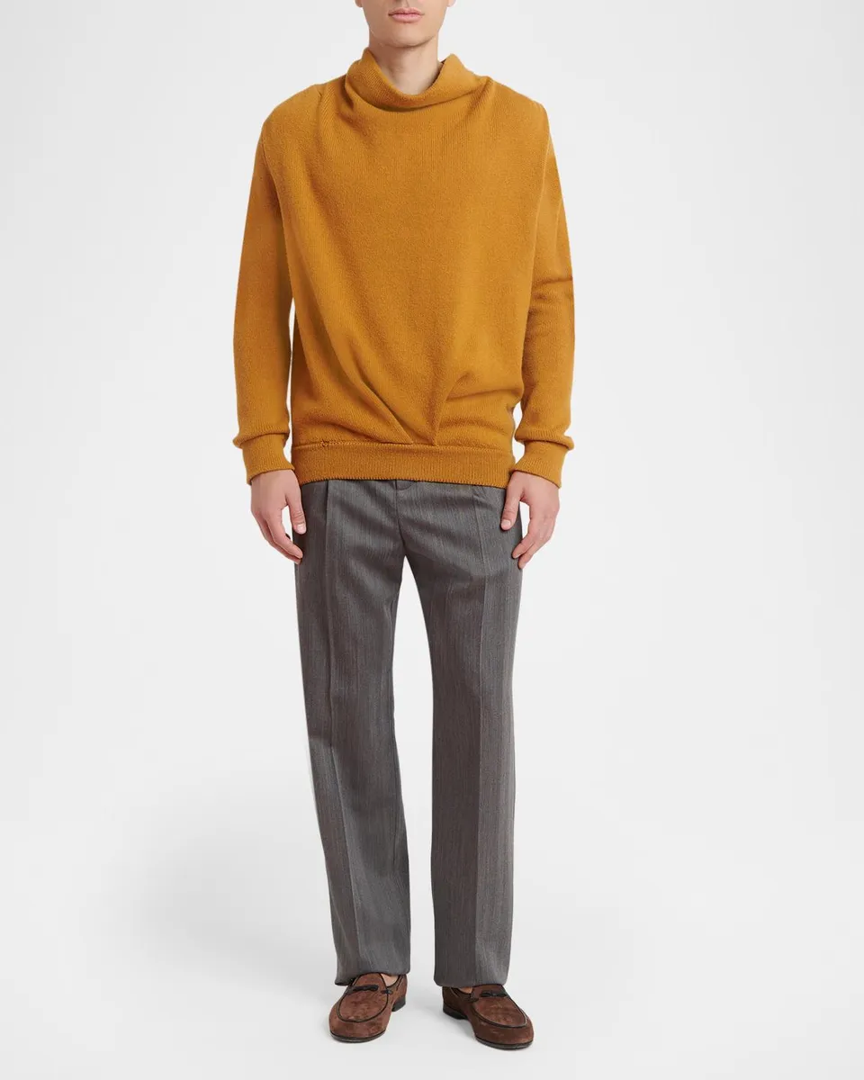 Valentino Garavani Men's Maglia Cashmere Funnel-Neck Sweater | Thumbnail 2 Valentino Garavani Men's Maglia Cashmere Funnel-Neck Sweater | Thumbnail 2