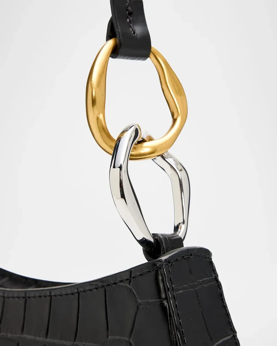 Staud Ollie Croc-Embossed Leather Shoulder Bag | Thumbnail 6