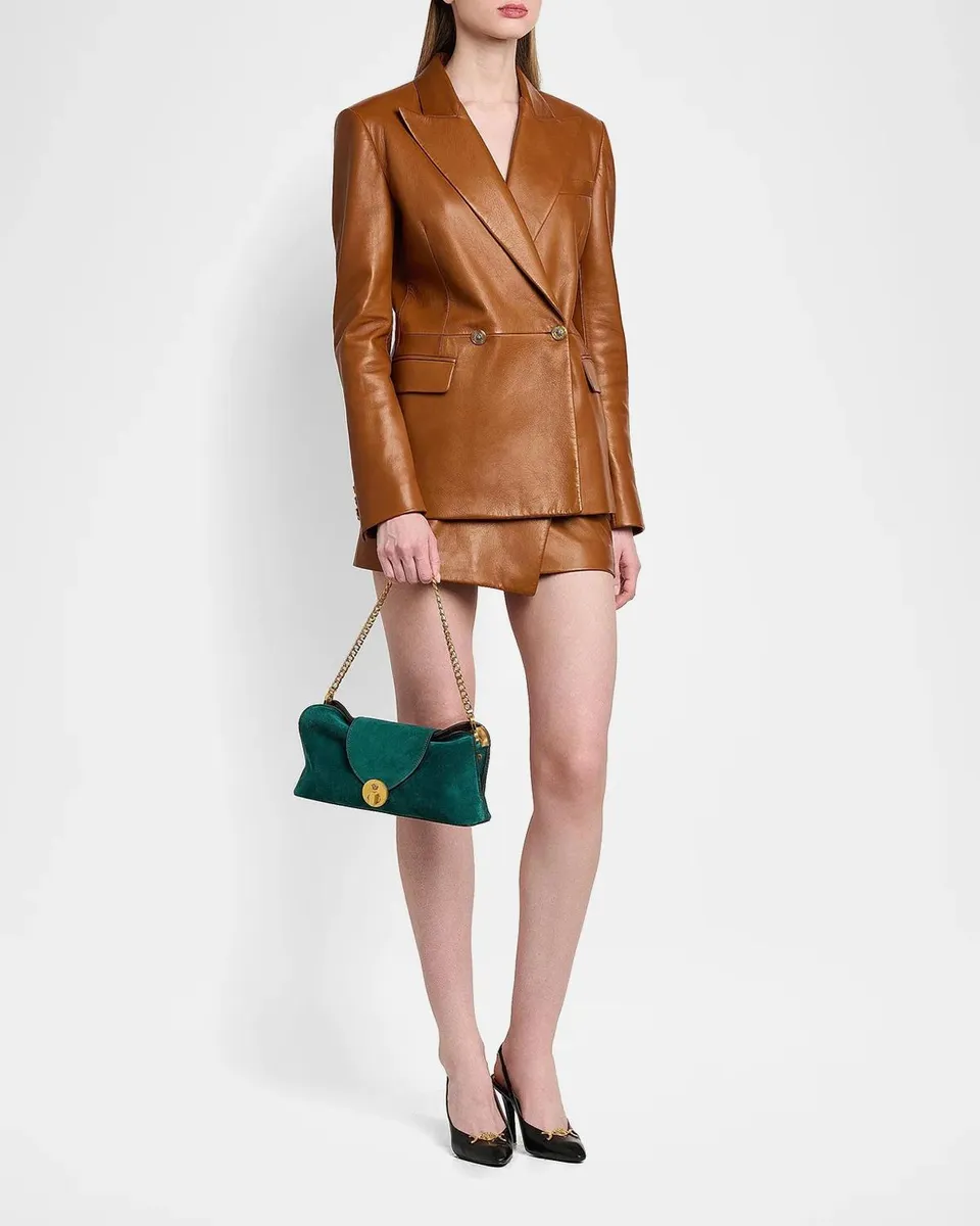 Versace Medusa Suede Clutch | Thumbnail 2 Versace Medusa Suede Clutch | Thumbnail 2