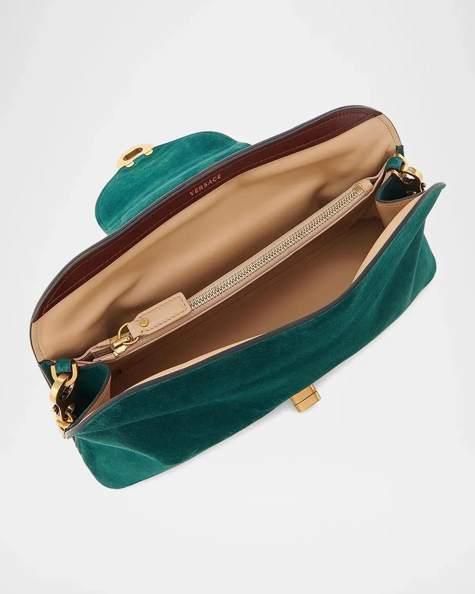 Versace Medusa Suede Clutch | Thumbnail 4 Versace Medusa Suede Clutch | Thumbnail 4