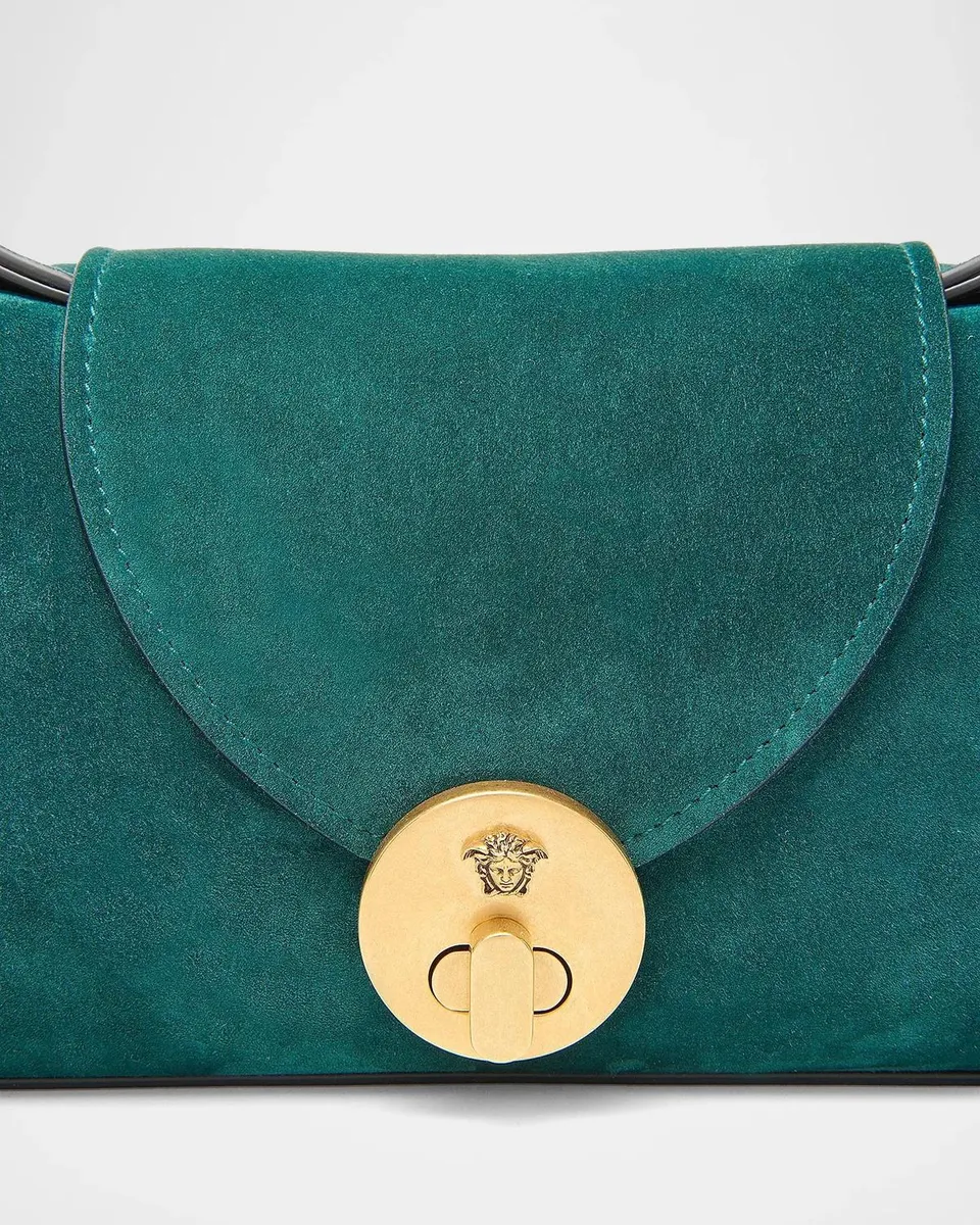 Versace Medusa Suede Clutch | Thumbnail 6 Versace Medusa Suede Clutch | Thumbnail 6