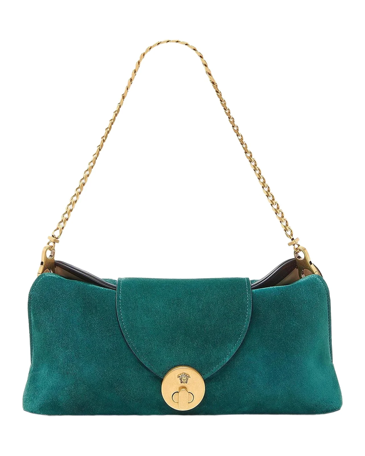 Versace Medusa Suede Clutch