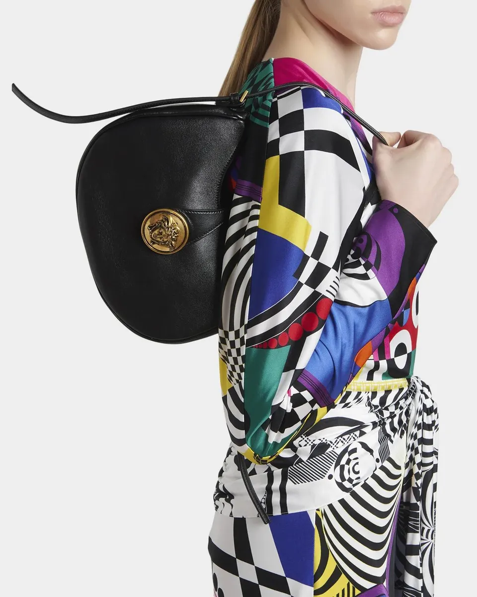 Versace Medusa Small Leather Hobo Bag | Thumbnail 2 Versace Medusa Small Leather Hobo Bag | Thumbnail 2