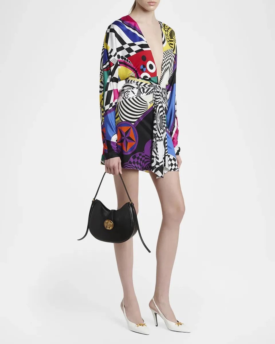 Versace Medusa Small Leather Hobo Bag | Thumbnail 5 Versace Medusa Small Leather Hobo Bag | Thumbnail 5