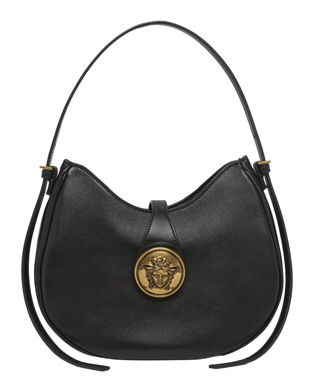Versace Medusa Small Leather Hobo Bag