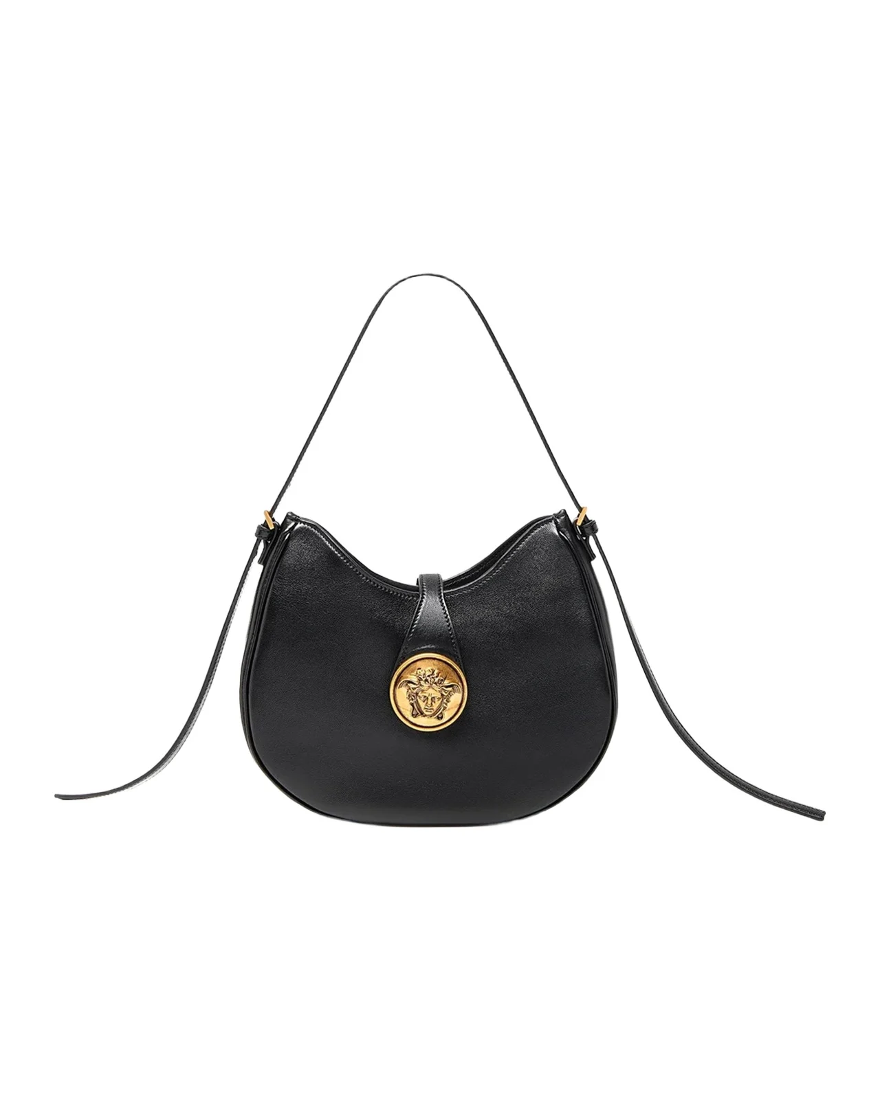 Versace Medusa Small Leather Hobo Bag