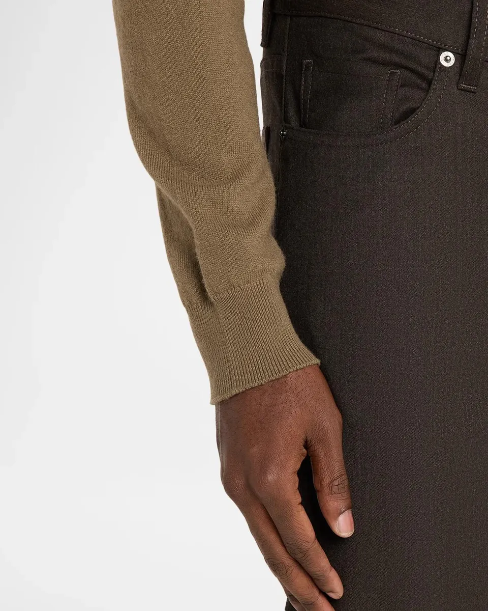 Zegna Men's Wool Flannel Five-Pocket Pants | Thumbnail 5 Zegna Men's Wool Flannel Five-Pocket Pants | Thumbnail 5