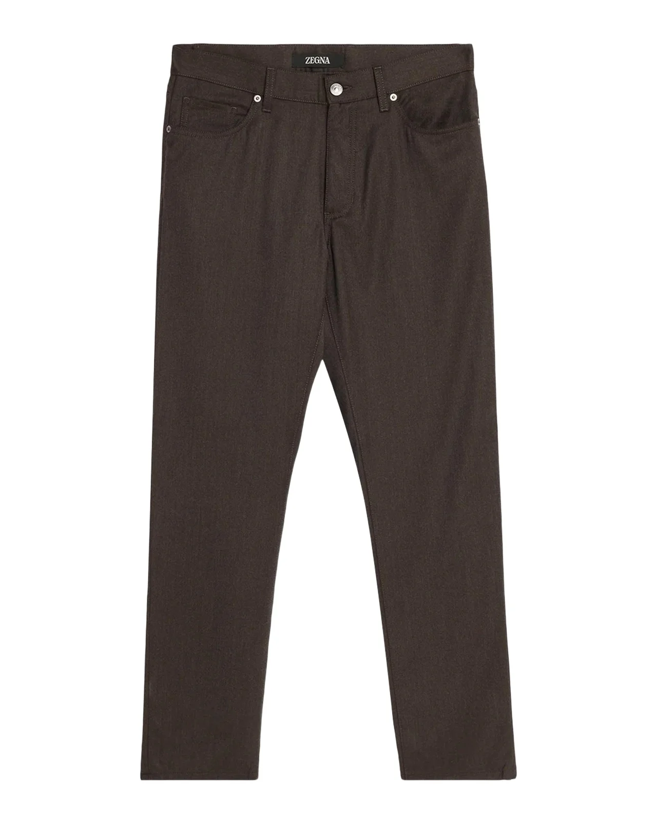 Zegna Men's Wool Flannel Five-Pocket Pants