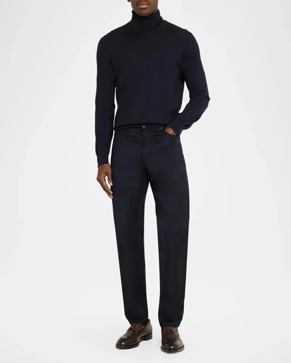 Zegna Men's Wool Flannel Five-Pocket Pants | Thumbnail 2 Zegna Men's Wool Flannel Five-Pocket Pants | Thumbnail 2